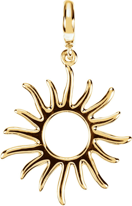 14K Yellow Sun Charm