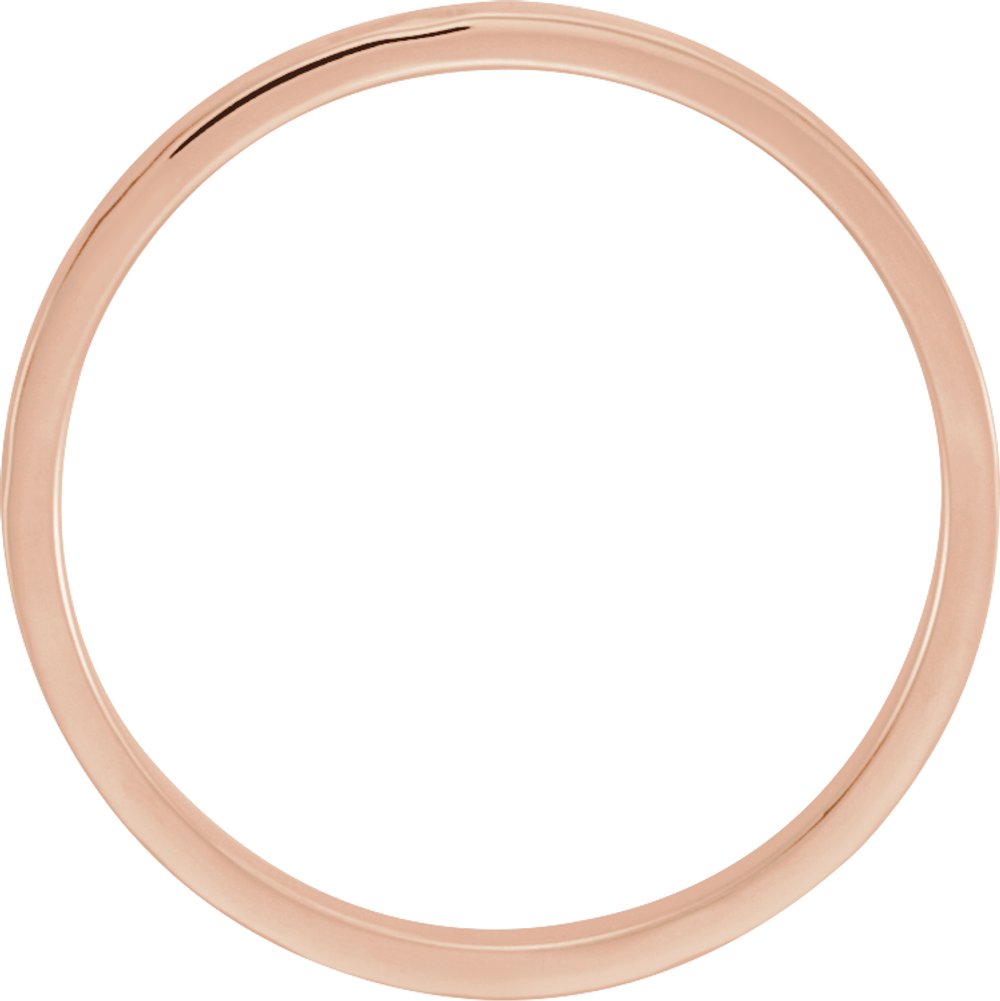 14K Rose Gold 2 mm Flat Band Size 5.5