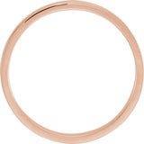 14K Rose Gold 2 mm Flat Band Size 5.5