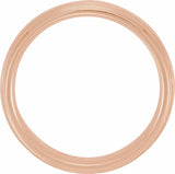 10K Rose Gold 5 mm Milgrain Edge Comfort-Fit Half Round Band Size 8