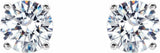 14K White 1 1/2 CTW Lab-Grown Diamond 4-Prong Stud Earrings