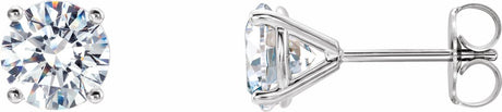 14K White 2 CTW Lab-Grown Diamond 4-Prong Stud Earrings