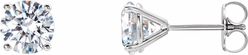 14K White Gold 1 1/2 CTW Lab-Grown Diamond 4-Prong Stud Earrings