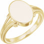 10K Yellow Gold Oval Signet Ring