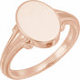 14K Rose Gold Oval Signet Ring