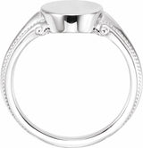 Sterling Silver Oval Signet Ring