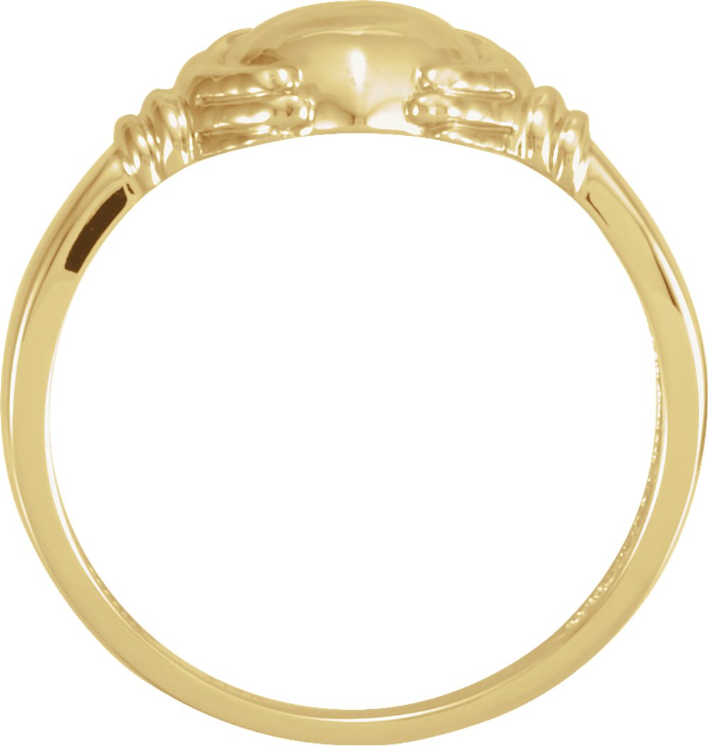 14K Yellow Gold Claddagh Band Size 11