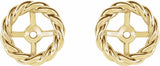 14K Yellow Rope Earring Jackets