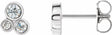 14K White Gold 1/5 CTW Natural Diamond Geometric Cluster Earrings 