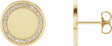 14K Yellow Gold 1/4 CTW Natural Diamond Engravable Earrings  