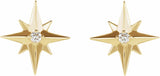 14K Yellow .03 CTW Natural Diamond Star Earrings