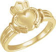14K Yellow Gold Claddagh Band