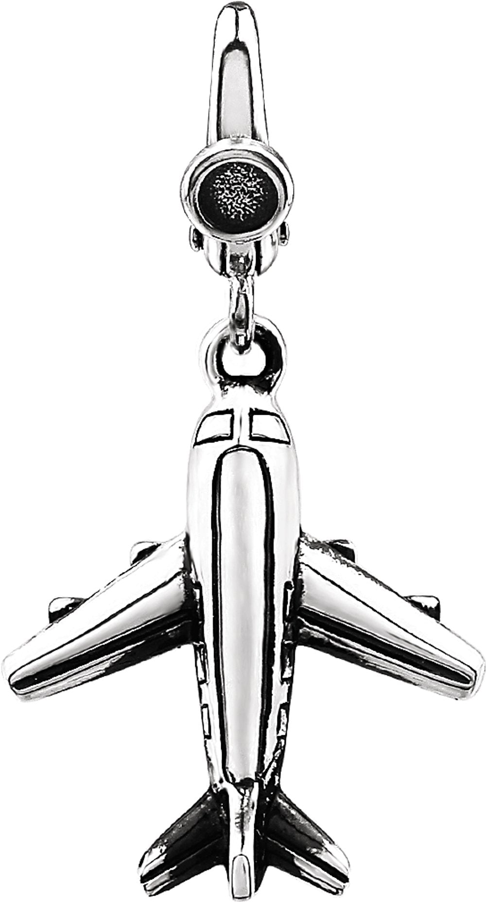 Sterling Silver Plane  Charm/Pendant