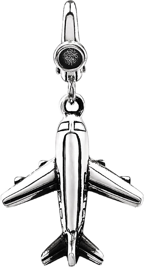 Sterling Silver Plane  Charm/Pendant