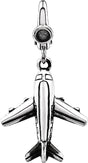Sterling Silver Plane  Charm/Pendant
