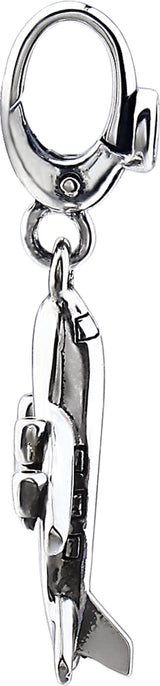 Sterling Silver Plane  Charm/Pendant