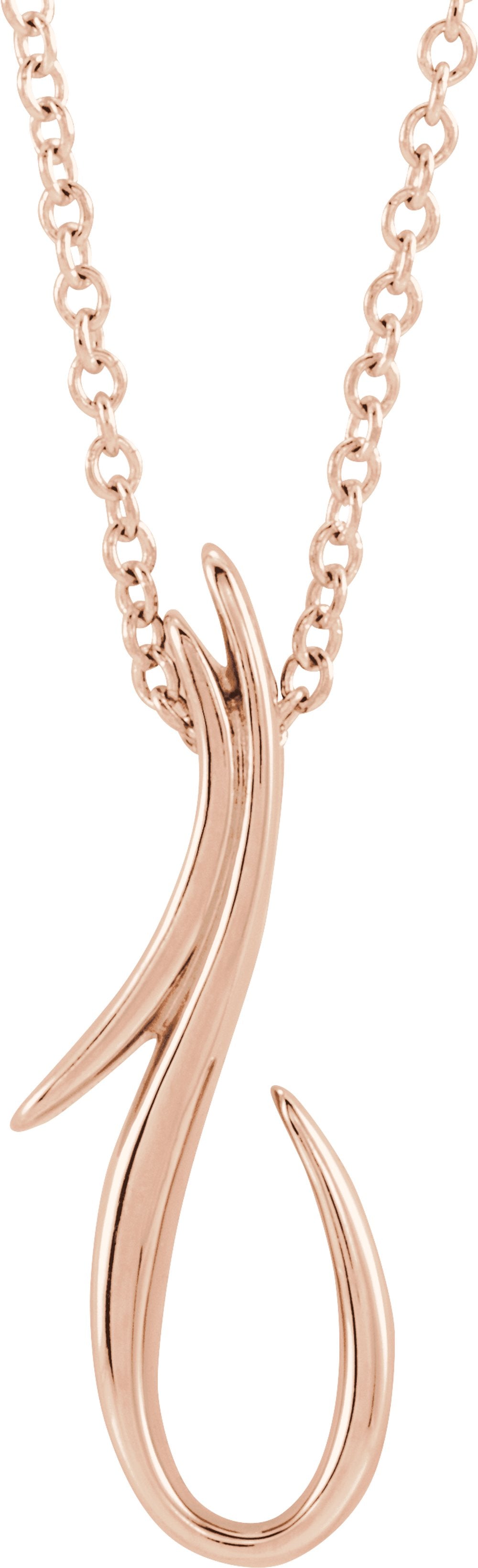 14K Rose Freeform 16-18" Necklace