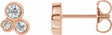 14K Rose Gold 1/5 CTW Natural Diamond Geometric Cluster Earrings 