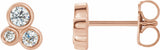 14K Rose Gold 1/5 CTW Natural Diamond Geometric Cluster Earrings 