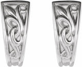 Sterling Silver Vintage-Inspired J-Hoop Earrings