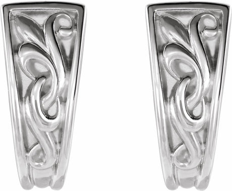 Sterling Silver Vintage-Inspired J-Hoop Earrings