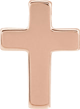14K Rose Gold Petite Cross Slide Pendant