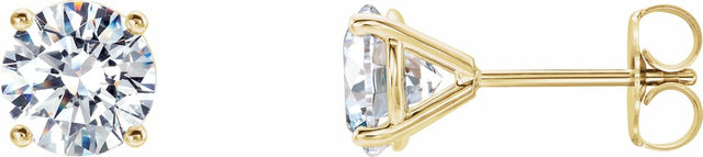 14K Yellow Gold 1 CTW Lab-Grown Diamond 4-Prong Stud Earrings