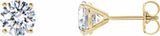 14K Yellow 1 1/2 CTW Lab-Grown Diamond 4-Prong Stud Earrings