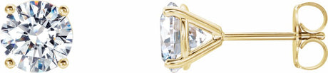 14K Yellow Gold 1 CTW Lab-Grown Diamond 4-Prong Stud Earrings