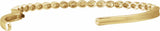 14K Yellow Gold 1/6 CTW Natural Diamond Stackable Bangle 7" Bracelet   