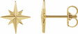 14K Yellow Star Earrings   