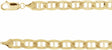 14K Yellow Gold 6 mm Curbed Anchor 8 1/2 " Chain