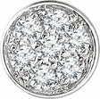14K White .03 CTW Natural Diamond Pavé-Style Slide Pendant