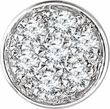 14K White .03 CTW Natural Diamond Pavé-Style Slide Pendant