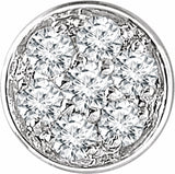 14K White Gold .06 CTW Natural Diamond Pavé-Style Slide Pendant
