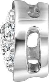14K White Gold .07 CTW Natural Diamond Pavé-Style Slide Pendant