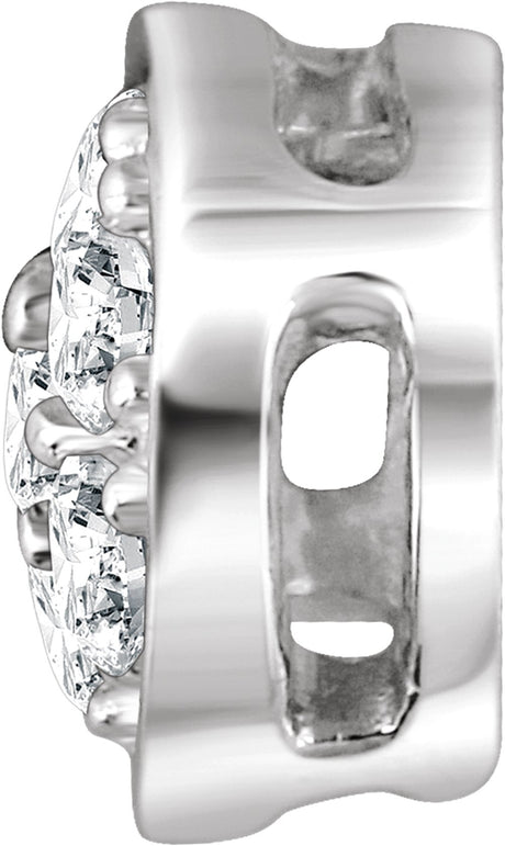 14K White Gold .07 CTW Natural Diamond Pavé-Style Slide Pendant