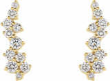 14K Yellow 1/3 CTW Natural Diamond Ear Climbers