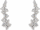 14K White 1/3 CTW Natural Diamond Ear Climbers