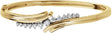 14K Yellow/White Gold 1/2 CTW Natural Diamond Bangle 7 1/2" Bracelet 