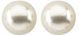 14K Yellow 7 mm Cultured White Akoya Pearl Earrings