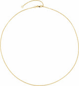 18K Yellow Gold-Plated Sterling Silver 1.5 mm Adjustable Hollow Rolo 18-20" Chain