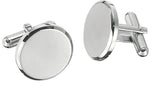 Stainless Steel 13 mm Engravable Cuff Links