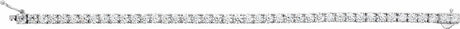 Sterling Silver  Imitation White Cubic Zirconia Line 7" Bracelet