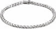 14K White Gold 2 1/8 CTW Natural Diamond Line 7" Bracelet 