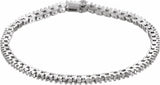 14K White Gold 2 1/8 CTW Natural Diamond Line 7" Bracelet 