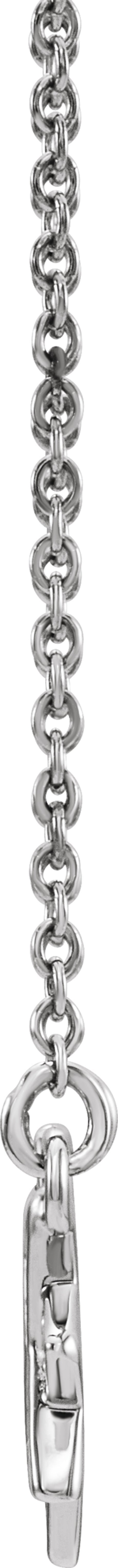 14K White Gold .04 CTW Natural Diamond Star 16-18" Necklace