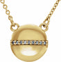 14K Yellow .025 CTW Natural Diamond Circle 16" Necklace