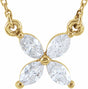 14K Yellow Gold 1/2 CTW Natural Diamond Floral 16" Necklac