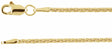 14K Yellow 1.5 mm Wheat 7" Chain